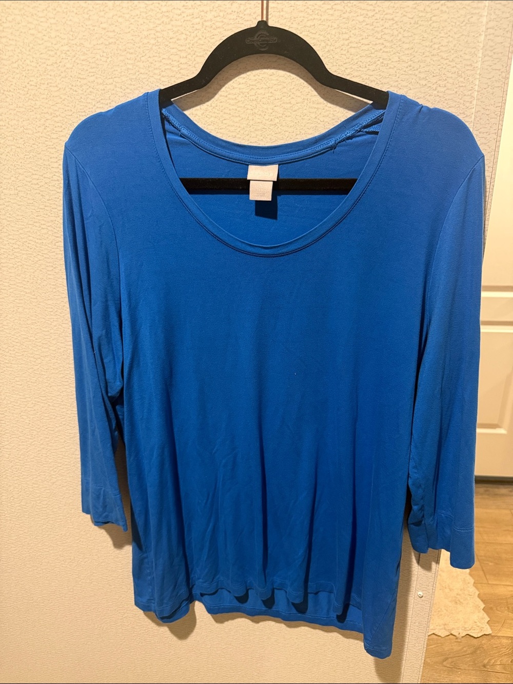 Chico’s Pima  Scoop Neck 3/4 Sleeve Top